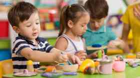 Young children playing