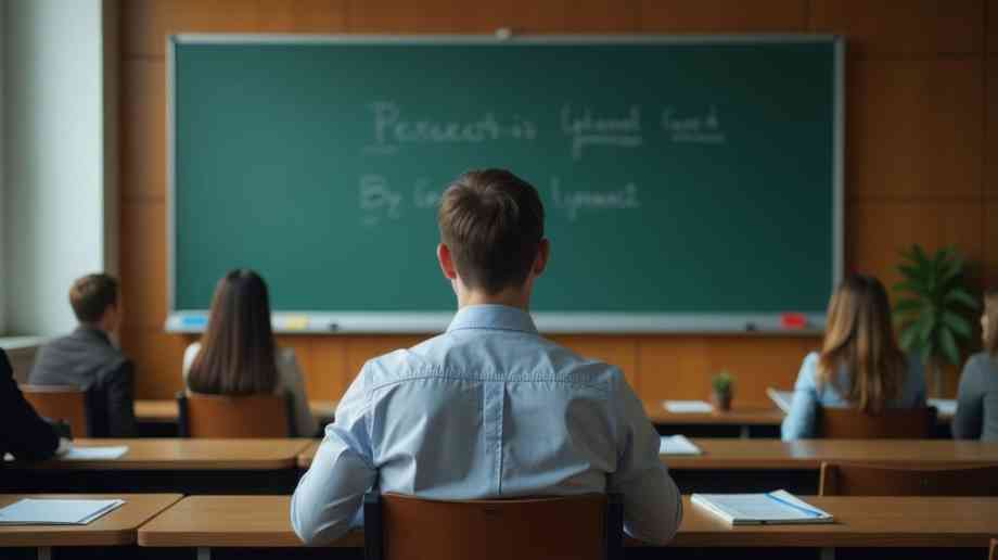 Student in a classroom.