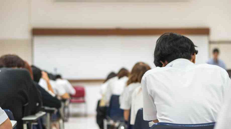 School exam hall.