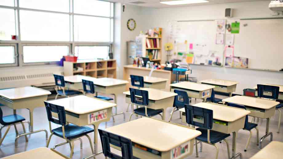 Empty school classroom.