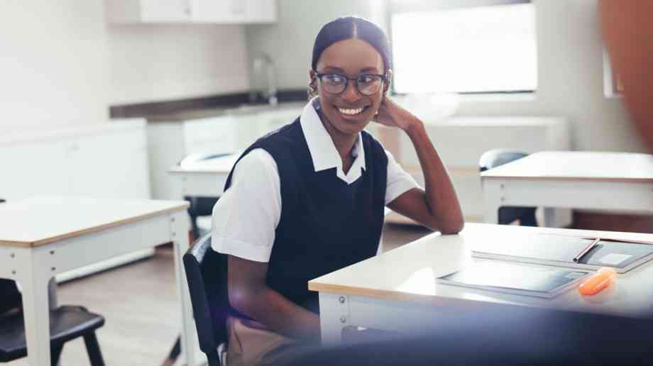 Girl at desk