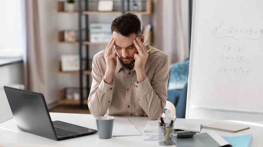Stressed teacher