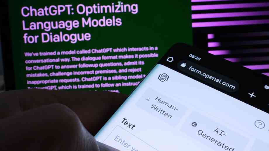 Person using ChatGPT on a smartphone.
