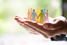 Hand hold people