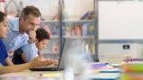 Teacher and computer