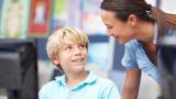 Child and teacher