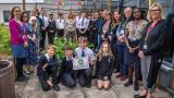 School celebrating LEAF sustainability framework